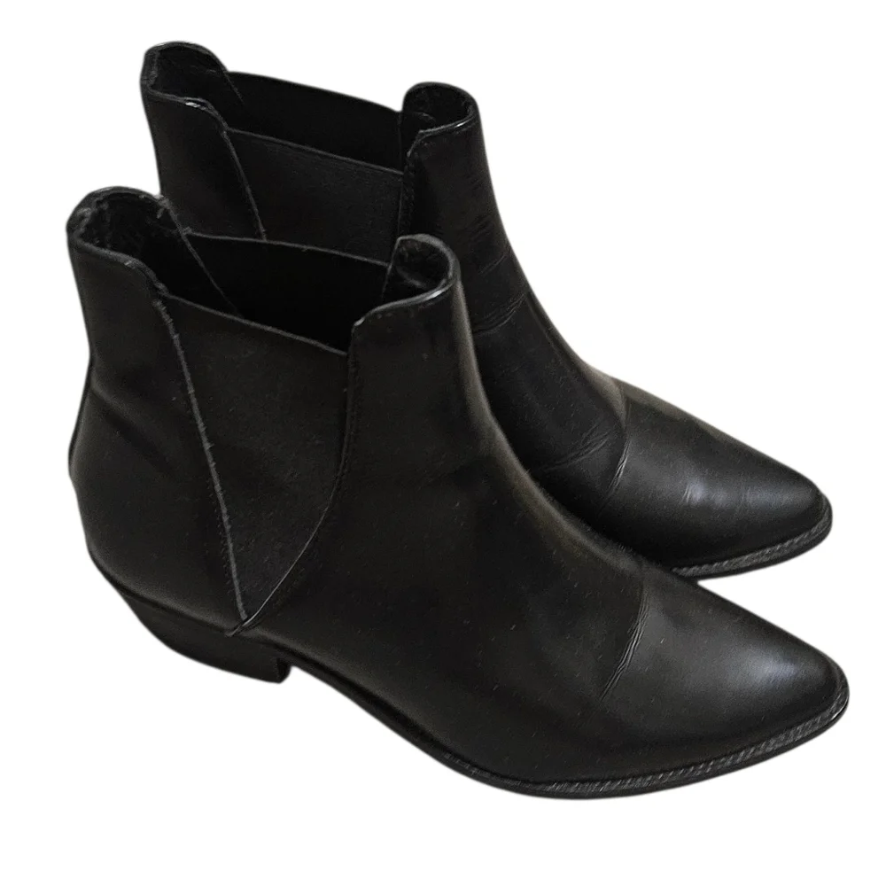 Steve Madden Anyml Black Ankle Boots Size 8 Pointy Toes